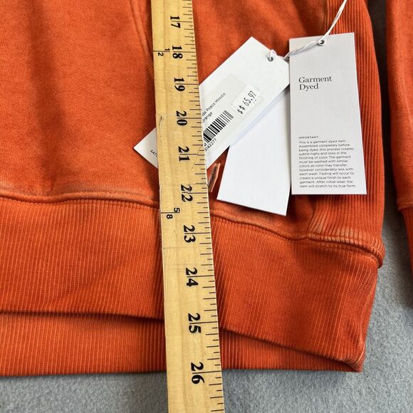 NWT Saturdays‎ NYC Grande Peace Hyper Orange Long Sleeve Drawstring Hoodie S - Picture 12 of 16